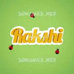 rakshi in Ladybugs style - 3D name wallpaper