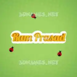 ram prasad in Ladybugs style - 3D name wallpaper