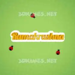 ramakrushna in Ladybugs style - 3D name wallpaper