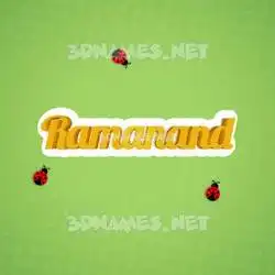 ramanand in Ladybugs style - 3D name wallpaper