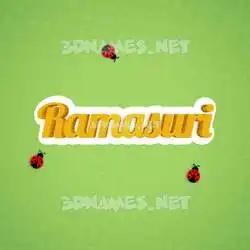 ramasuri in Ladybugs style - 3D name wallpaper