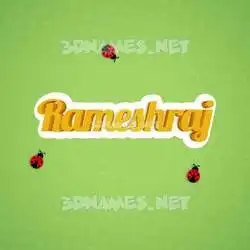 rameshraj in Ladybugs style - 3D name wallpaper