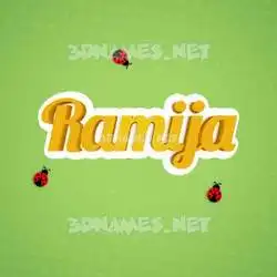 ramija in Ladybugs style - 3D name wallpaper
