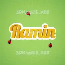 ramin in Ladybugs style - 3D name wallpaper