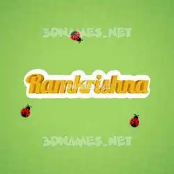 ramkrishna in Ladybugs style - 3D name wallpaper