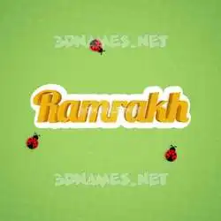 ramrakh in Ladybugs style - 3D name wallpaper