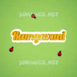 ramyavani in Ladybugs style - 3D name wallpaper