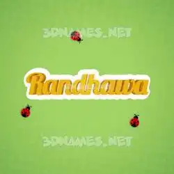 randhawa in Ladybugs style - 3D name wallpaper