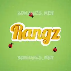 rangz in Ladybugs style - 3D name wallpaper