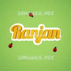 ranjan in Ladybugs style - 3D name wallpaper