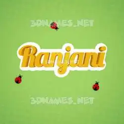 ranjani in Ladybugs style - 3D name wallpaper
