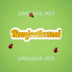 ranjeetlaxmi in Ladybugs style - 3D name wallpaper