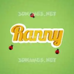 ranny in Ladybugs style - 3D name wallpaper