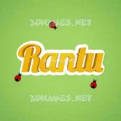 rantu in Ladybugs style - 3D name wallpaper