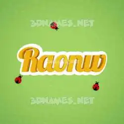 raonw in Ladybugs style - 3D name wallpaper