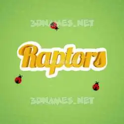raptors in Ladybugs style - 3D name wallpaper
