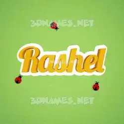 rashel in Ladybugs style - 3D name wallpaper