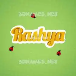 rashya in Ladybugs style - 3D name wallpaper