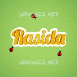 rasida in Ladybugs style - 3D name wallpaper