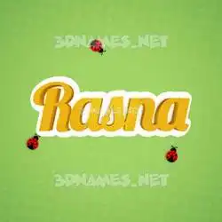 rasna in Ladybugs style - 3D name wallpaper