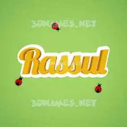 rassul in Ladybugs style - 3D name wallpaper