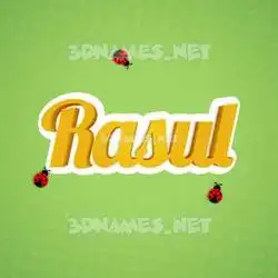 rasul in Ladybugs style - 3D name wallpaper