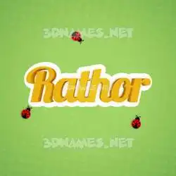 rathor in Ladybugs style - 3D name wallpaper