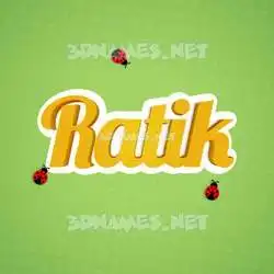 ratik in Ladybugs style - 3D name wallpaper