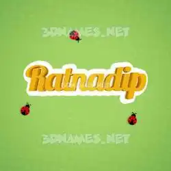 ratnadip in Ladybugs style - 3D name wallpaper