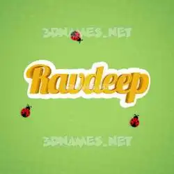 ravdeep in Ladybugs style - 3D name wallpaper