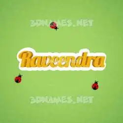 raveendra in Ladybugs style - 3D name wallpaper
