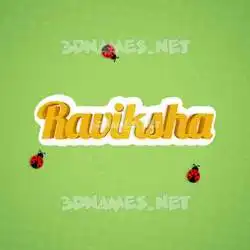 raviksha in Ladybugs style - 3D name wallpaper