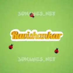 ravishankar in Ladybugs style - 3D name wallpaper