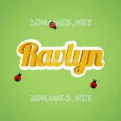 ravlyn in Ladybugs style - 3D name wallpaper