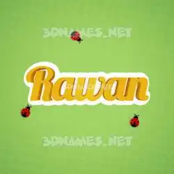 rawan in Ladybugs style - 3D name wallpaper