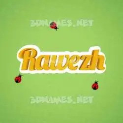 rawezh in Ladybugs style - 3D name wallpaper