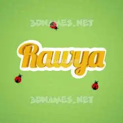 rawya in Ladybugs style - 3D name wallpaper
