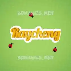 raycheng in Ladybugs style - 3D name wallpaper