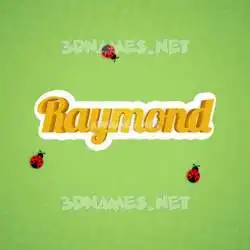 raymond in Ladybugs style - 3D name wallpaper