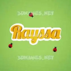 rayssa in Ladybugs style - 3D name wallpaper