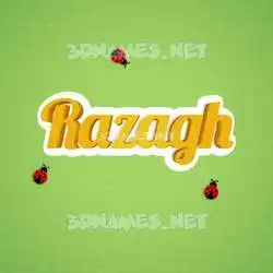 razagh in Ladybugs style - 3D name wallpaper