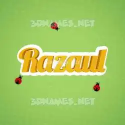 razaul in Ladybugs style - 3D name wallpaper