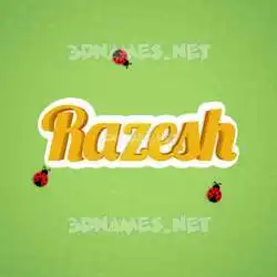 razesh in Ladybugs style - 3D name wallpaper