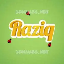 raziq in Ladybugs style - 3D name wallpaper