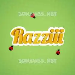 razziii in Ladybugs style - 3D name wallpaper