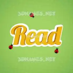 read in Ladybugs style - 3D name wallpaper