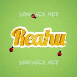 reahu in Ladybugs style - 3D name wallpaper