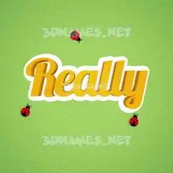 really in Ladybugs style - 3D name wallpaper