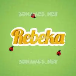 rebeka in Ladybugs style - 3D name wallpaper