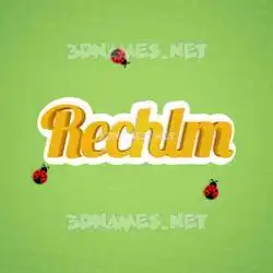 rechlm in Ladybugs style - 3D name wallpaper